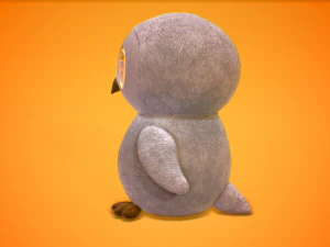 owl with huge eyes 3D Model