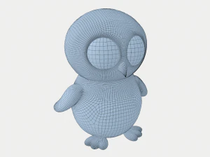 owl with huge eyes 3D Model