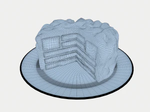 american national cake 3D Model