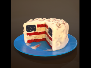 american national cake 3D Модель
