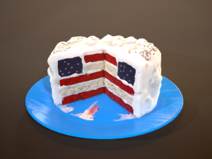 american national cake 3D Model