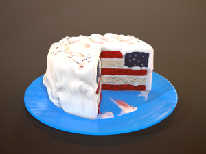 american national cake 3D Модель