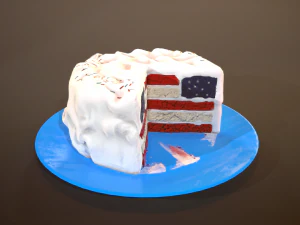 american national cake 3D Model