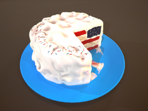 american national cake 3D Модель