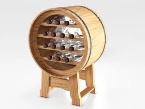 barrel stand for wine 3D Model