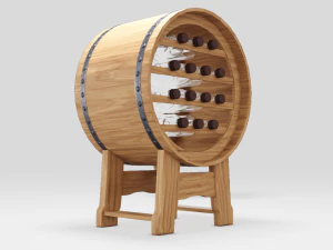 barrel stand for wine 3D Model