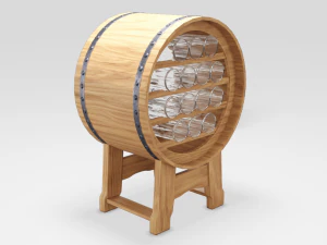 barrel stand for wine 3D Model