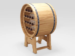 barrel stand for wine 3D Model
