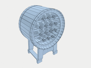 barrel stand for wine 3D मॉडल