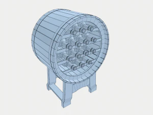 barrel stand for wine 3D Model