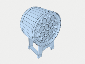 barrel stand for wine 3D मॉडल