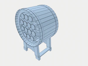 barrel stand for wine 3D Model