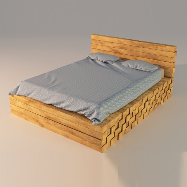 loft bed 3D Model .c4d .max .obj .3ds .fbx .stl .blend 
