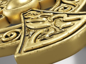 gold cross insignia decoration 3D Модель