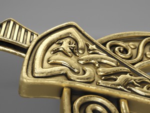 gold cross insignia decoration 3D Модель