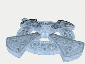 gold cross insignia decoration 3D Модель