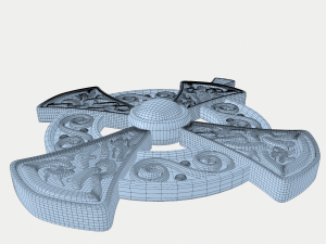 gold cross insignia decoration 3D Модель