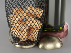 wine holder with cat 3D Model