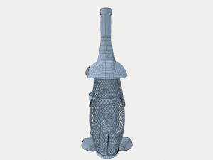 wine holder with cat 3D Model