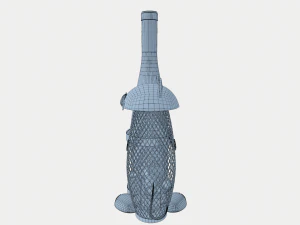 wine holder with cat 3D Model