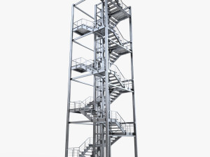 modular industrial staircase Modelo 3D