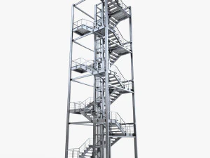 modular industrial staircase 3D Model