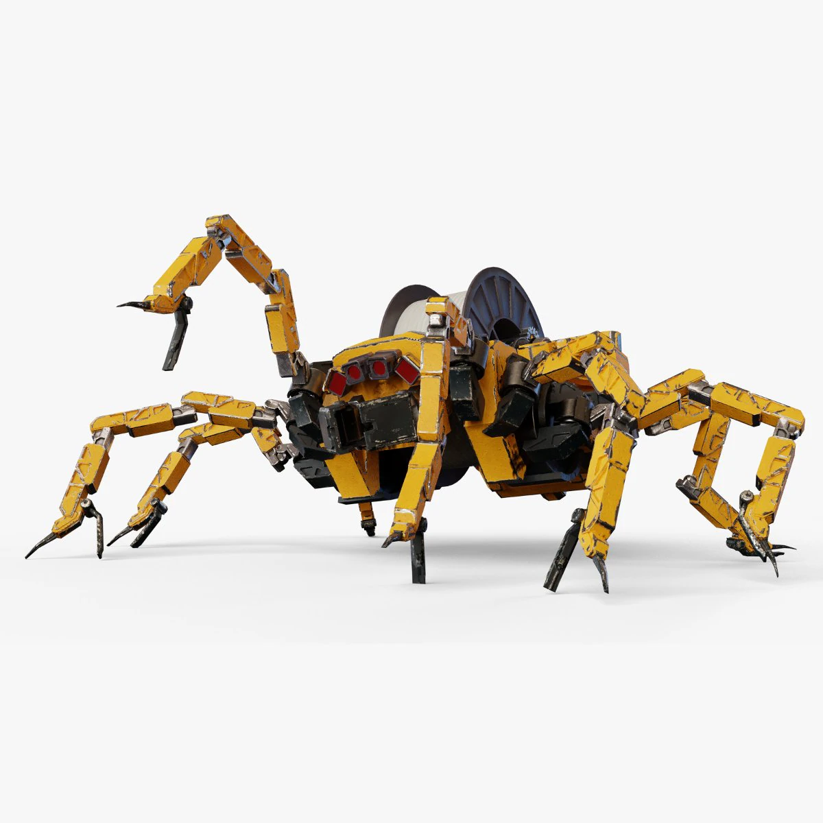 mechanical spider 3D Model .c4d .max .obj .3ds .fbx .stl .blend 