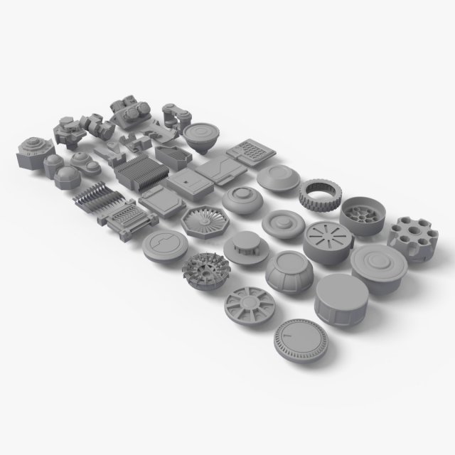 scifi kitbash Modelo 3D .c4d .max .obj .3ds .fbx .stl .blend 