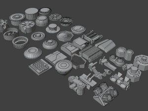 scifi kitbash Modelo 3D