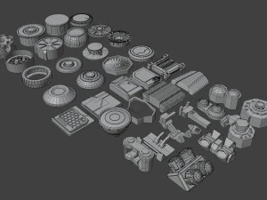 scifi kitbash 3D Model
