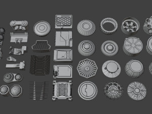 scifi kitbash Modelo 3D