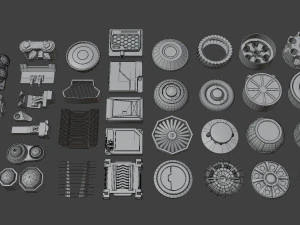 scifi kitbash 3D Model