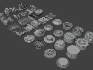 scifi kitbash Modelo 3D