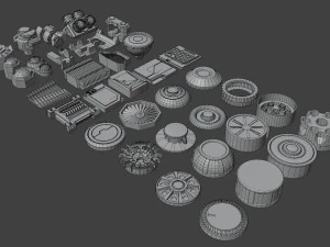 scifi kitbash 3D Model