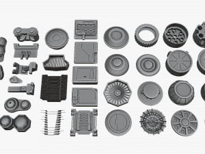 scifi kitbash Modelo 3D