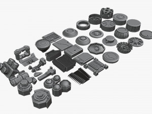 scifi kitbash Modelo 3D