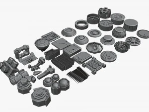scifi kitbash 3D Model