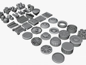 scifi kitbash Modelo 3D