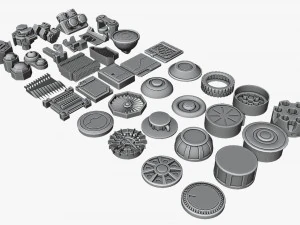 scifi kitbash 3D Model