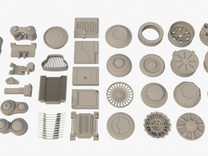 scifi kitbash Modelo 3D