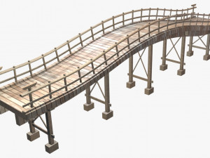 wooden bridge Modelo 3D