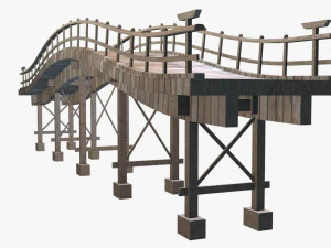 wooden bridge 3D Model