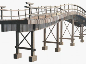 wooden bridge 3D Model