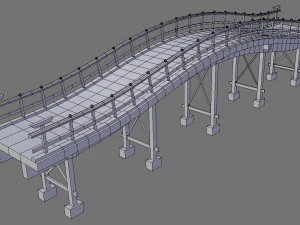 wooden bridge 3D Model