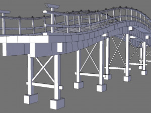 wooden bridge Modelo 3D