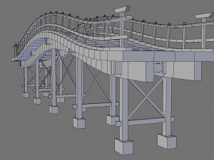 wooden bridge Modelo 3D