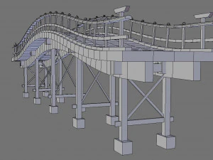 wooden bridge 3D Model