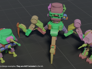 mecha kitbash Modello 3D