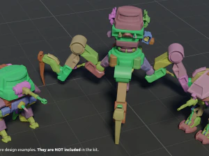 mecha kitbash 3D Model
