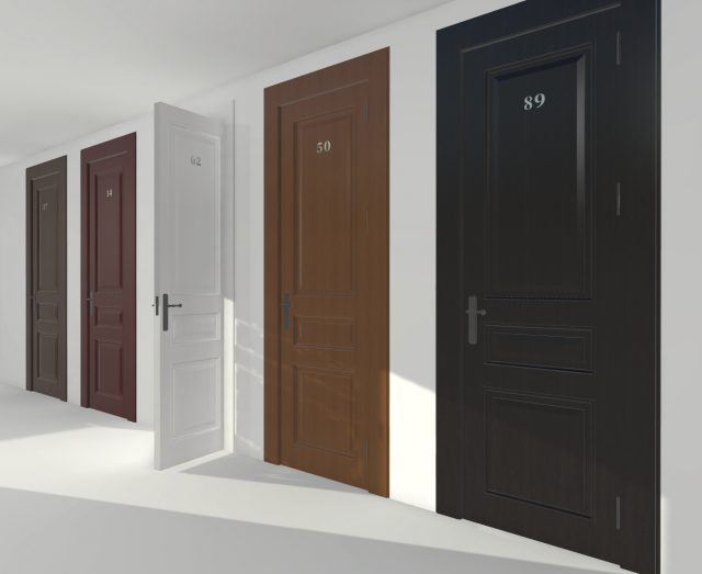 door collection Modello 3D .c4d .max .obj .3ds .fbx .stl .blend 